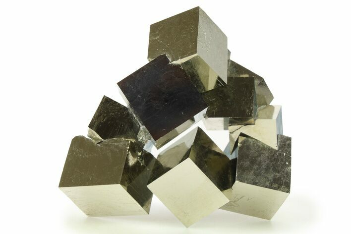 Amazing, Natural Pyrite Cube Cluster - Navajun, Spain #281077